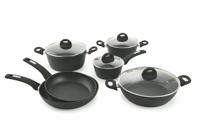 10-teiliges Kochgeschirr-Set aus Antihaft-Aluminium Villa d‘Este Home Tivoli Dallas