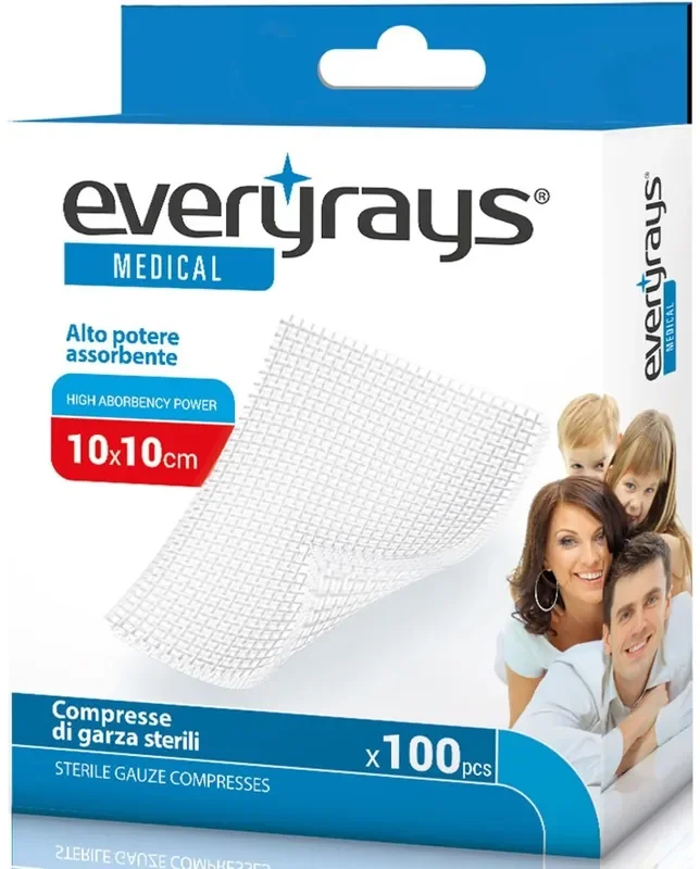 100 Garze sterili 10x10cm