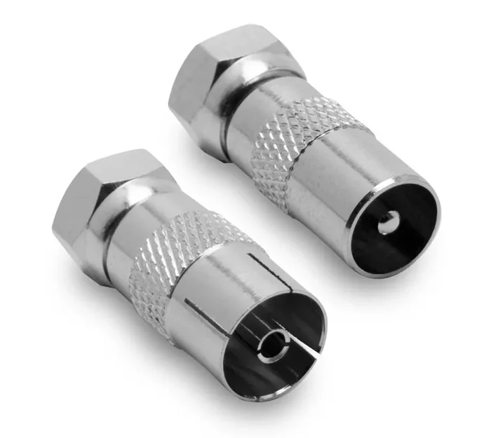 2 adattatori SAT F maschio/TV maschio e TV femmina / SAT F maschio