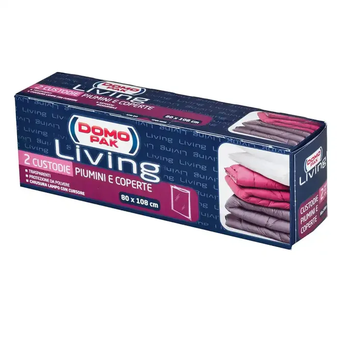 2 custodie DOMOPAK LIVING Piumini e Coperte 80 x 108 cm