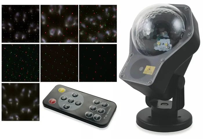 2-Farben-Laserprojektor-Weihnachtsbeleuchtung mit Schneeeffekt für Innen- und Außen- und Innen-Soriani