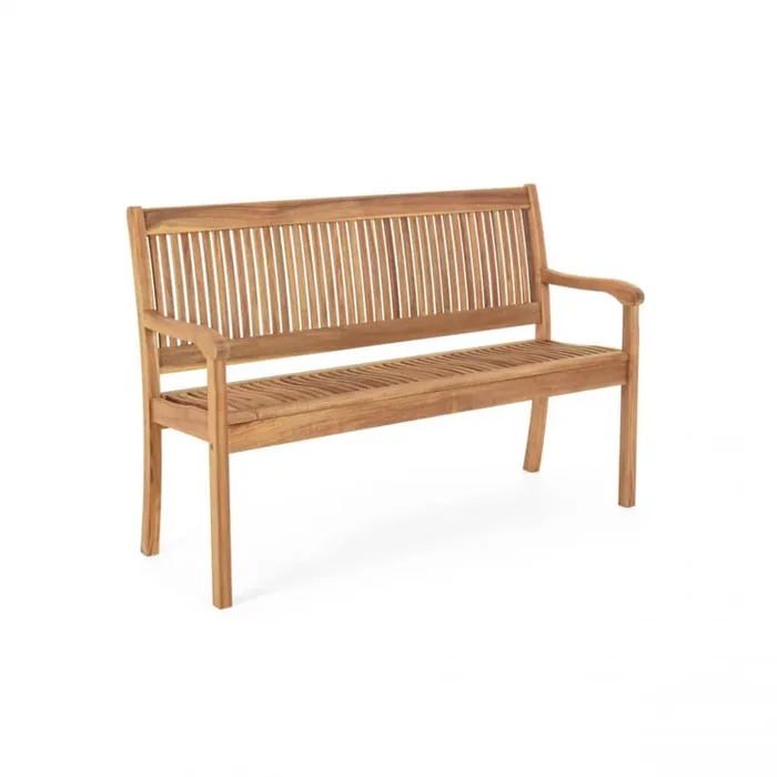 2-Sitzer-Bank 120x62x88 h cm in braunem Holz