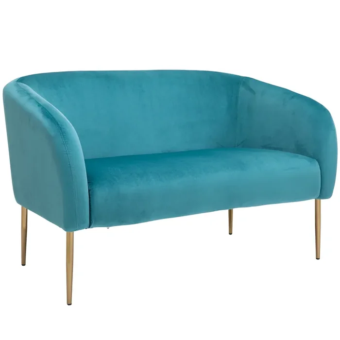 2-Sitzer-Sofa aus grünem Stoff 124 x 73 x 76 cm