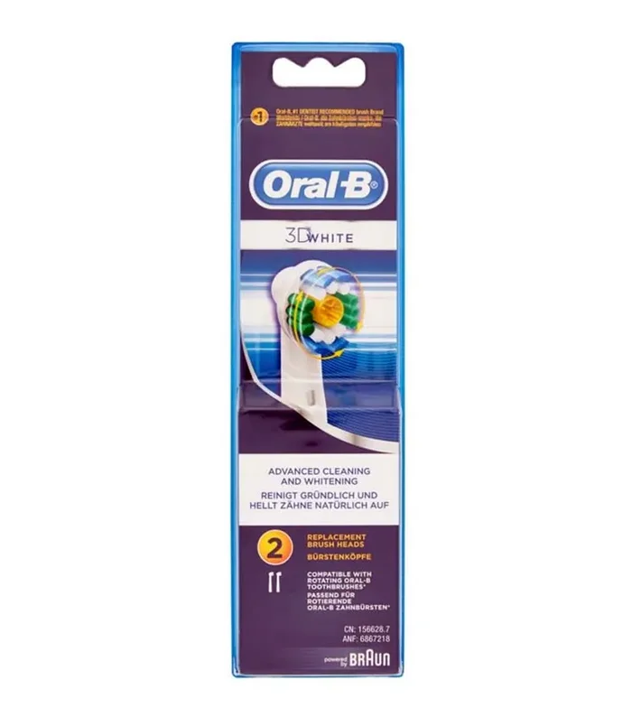 2 Testine di Ricambio ORAL B 3D WHITE per spazzolino elettrico