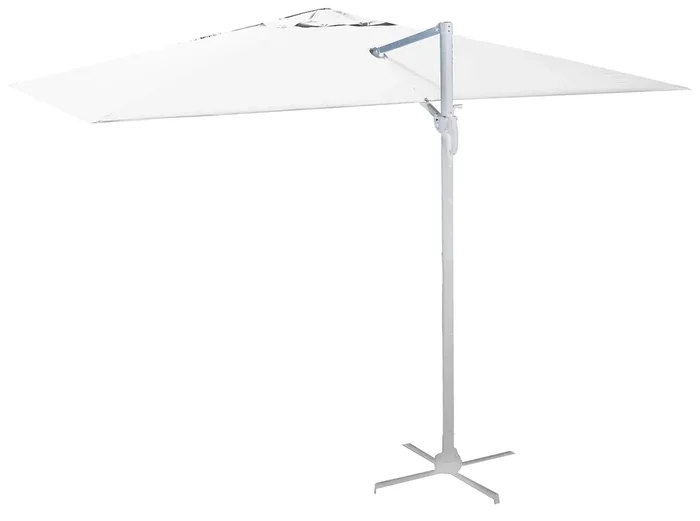 3 x 3 m dezentraler Gartenschirm aus New Michigan White Aluminium