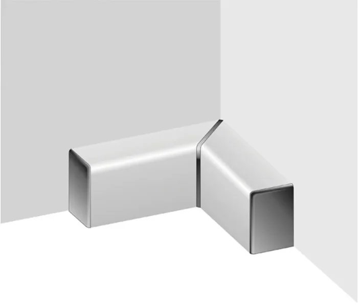 Accessorio per alzatina alluminio grigio rettangolare