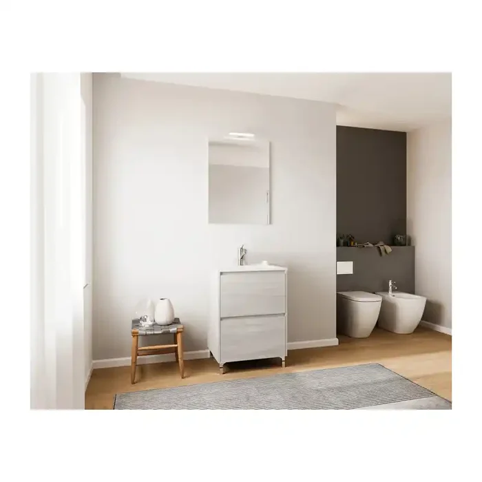 ARREDO BAGNO LISBONA 2 CASSETTI ROVERE GRIGIO 60 CM