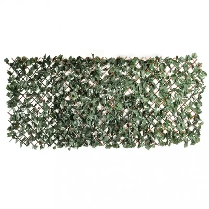 Ausziehbare synthetische Hecke Pittosporum 100 x 200 h cm aus grünem Polyethylen