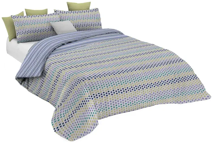 Bettbezug mit Kissenbezügen, bedruckt, Athena Malindi Blue, verschiedene Größen – Single