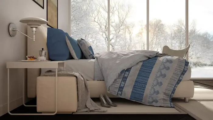 Bettbezug mit Kissenbezügen, bedruckt, Athena Rudolph, hellblau, verschiedene Größen – Single