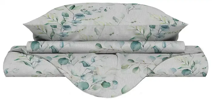 Bettbezug mit Kissenbezügen, bedruckt mit Efeu-Mikrofaser, verschiedene Größen – Single