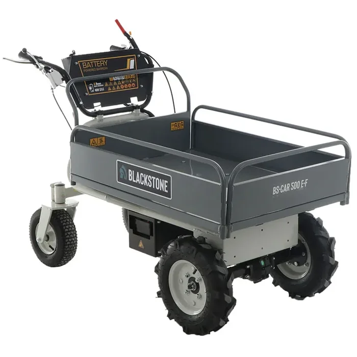 BlackStone BS-CAR 500 E-F – Carriola elettrica a batteria 48V 25Ah con cassone ribaltabile
