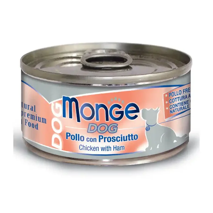 CIBO PER CANI MONGE DOG POLLO CON PROSCIUTTO 95 G