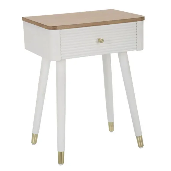 Comodino MATERA essenziale in legno bianco by Mauro Ferretti