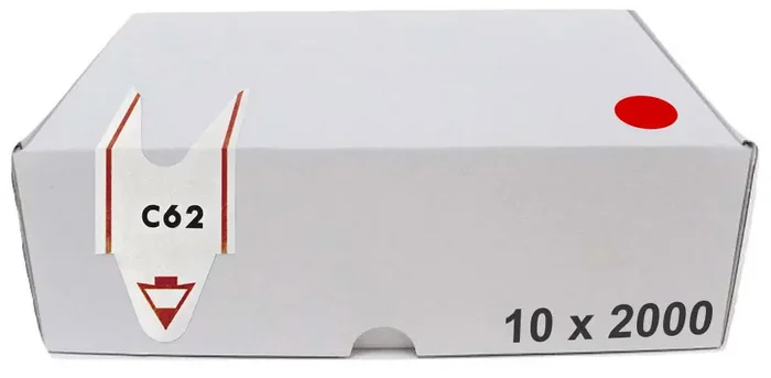 Confezione da 20000 Tickets per Distributore a Chiocciola Lettera + 2 Cifre Visel Rossi