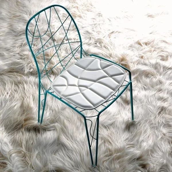 Coppia sedie da cucina in acciaio cromato o verniciato Aria