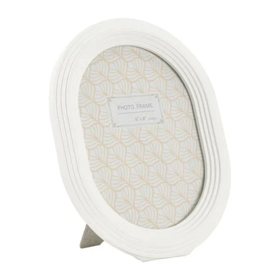 Cornice ovale per fotografia OVALLY in resina bianca by Mauro Ferretti