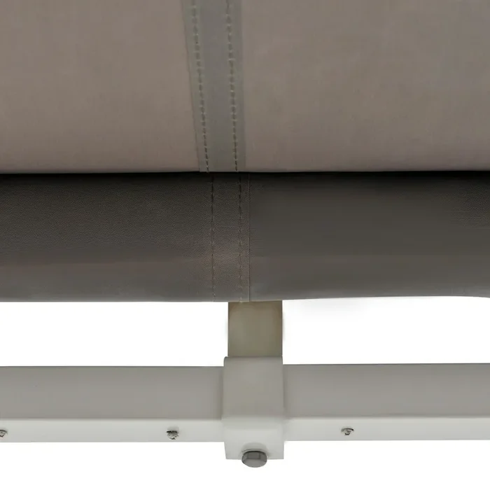 Elektrische Wand-Rollmarkise 2,5x2m in Aluminium und grauem Polyester