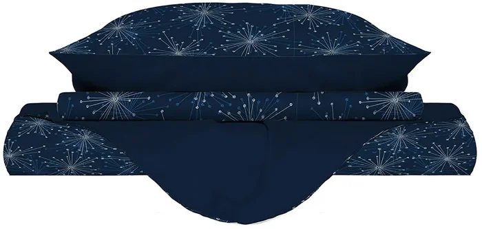 Feuerwerk bedruckter Bettbezug mit Kissenbezügen in verschiedenen Größen – Single