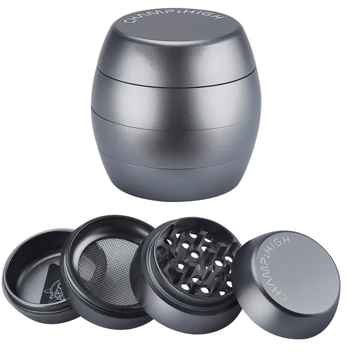 Grinder Ø40 mm 4 Livelli per Spezie Erbe e Tabacco Argento