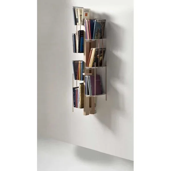 Libreria verticale sospesa a parete in legno Zia Veronica
