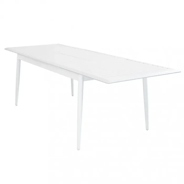 Maracaibo Ausziehbarer Tisch 160 /240x90x76 h cm in Weißaluminium