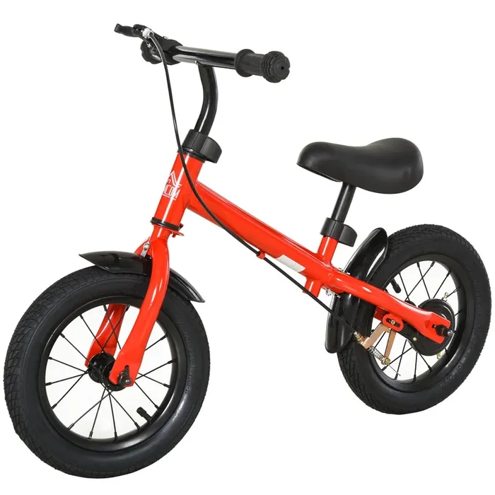 Pädagogisches Fahrrad für Kinder 10 ” ohne Pedale Rot
