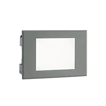 Rechteckige LED-Stufenmarkierungsleuchte für Wandeinbau 3W 3000K Grey Sovil