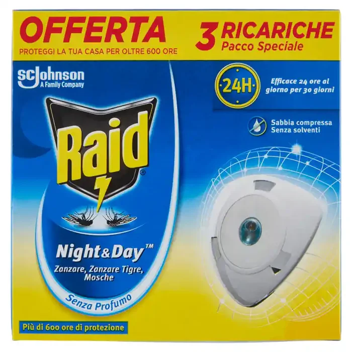 Ricariche per diffusore RAID NIGHT & DAY TRIO – 3 pz