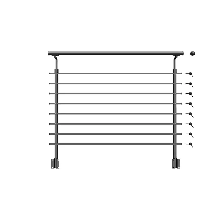 Ringhiera in acciaio Steel30 fissaggio laterale H 110 x L 150