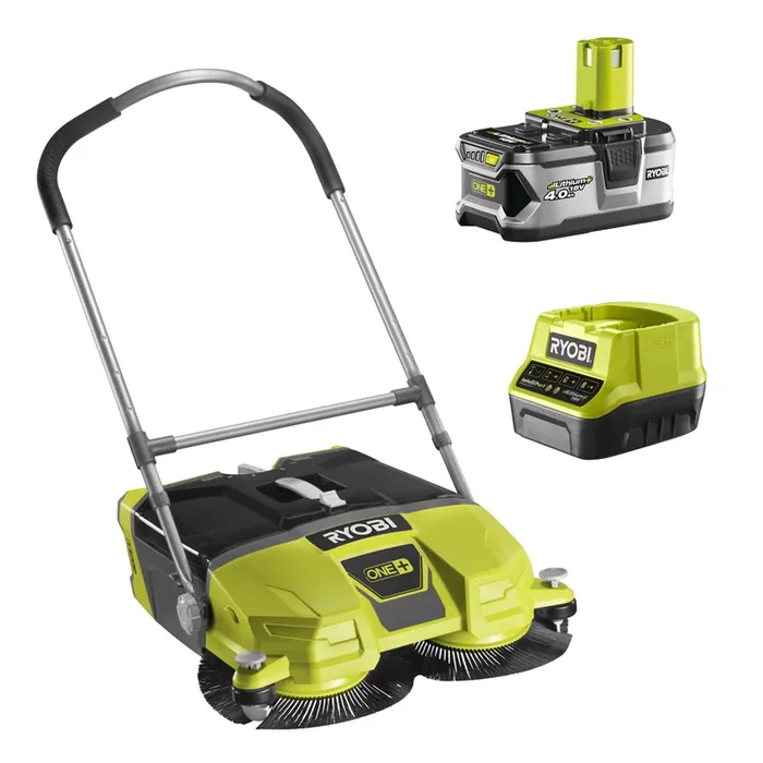 Ryobi R18SW3-0 – Spazzatrice a batteria con cesto di raccolta 18V – 4Ah
