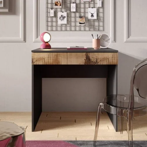 Scrivania 78x50cm 1 cassetto nero pero Jobby