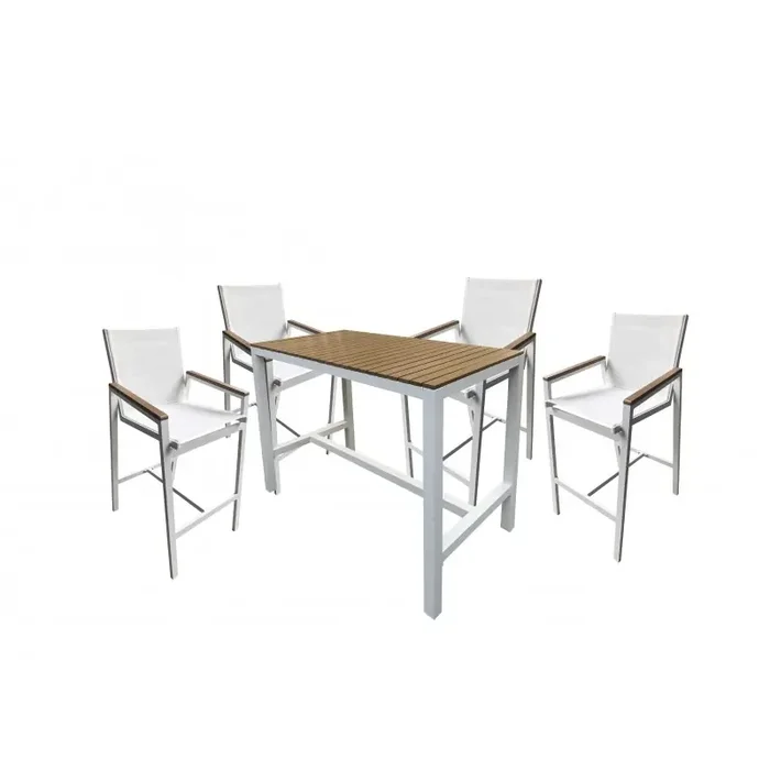 Set da giardino tavolo da bar Icaro + 4 sgabelli Elios