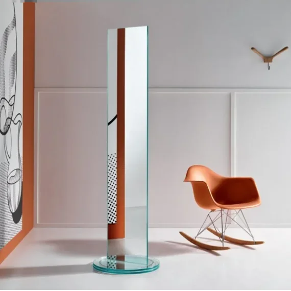 Specchio Soglia bifacciale su base rotante Tonelli Design