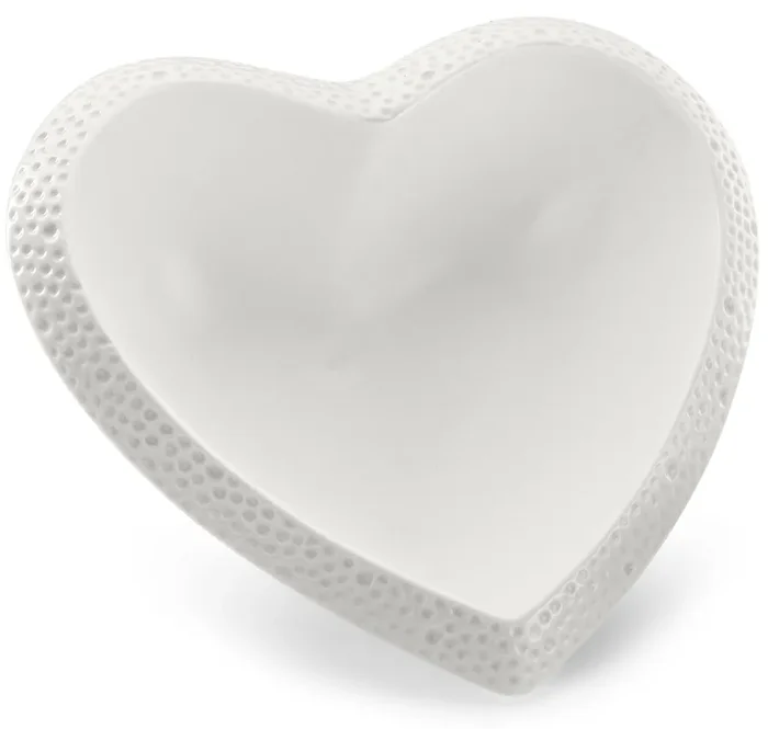 Tasse in Herzform 21×9,5×7 cm aus Porzellan Kaleidos Cupido White
