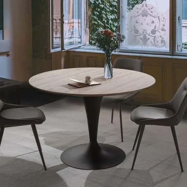 Tavolo da pranzo rotondo allungabile Sulevi Oak