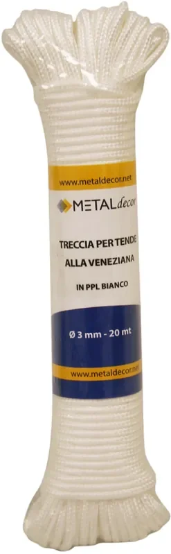 Treccia veneziana bianca ø 3 mm 20 mt