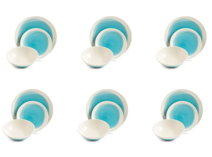 Villa d‘Este Mare Tafelservice aus Steinzeug 18-teilig