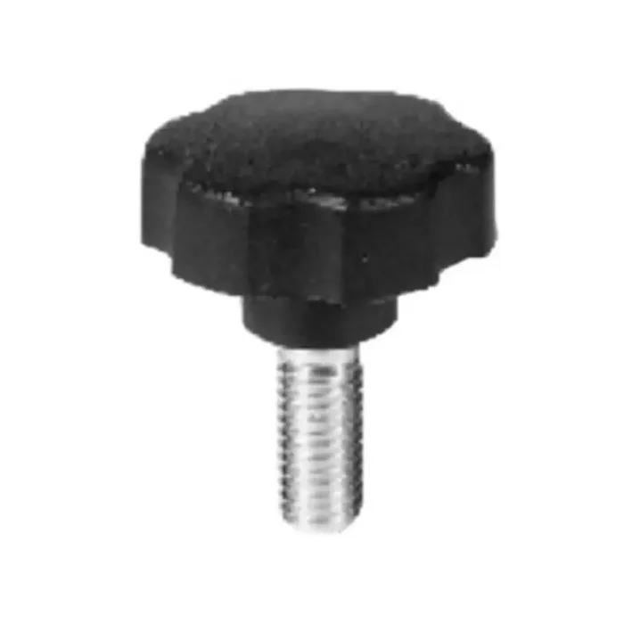 VOLANTINO CON GAMBO M6X30X17 MM NERO