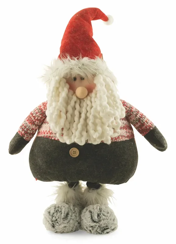 Weihnachtsmann-Marionette aus Stoff Ausziehbare Beine H120 cm Soriani