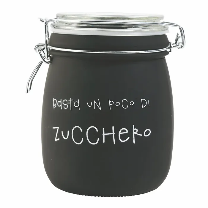 Zuckerdose aus Glas mit Schriftzug Ø10,8×17,3 cm mit Metallverschluss Villa d‘Este Home Tivoli