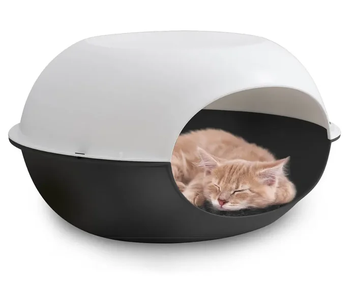 Zwinger für Hunde und Katzen 57x48x31 cm aus weißem Polypropylen